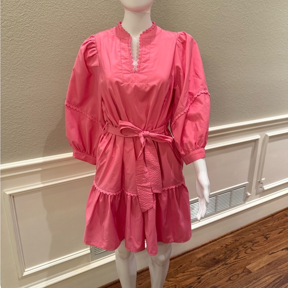 entro Dresses & Skirts - Entro Vibrant Pink Long Sleeve Dress